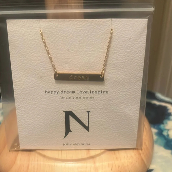 Jook wnd Nana Jewelry - NWT Jook and Nona 18K Gold Plated Dream Necklace 18” $65 Retail